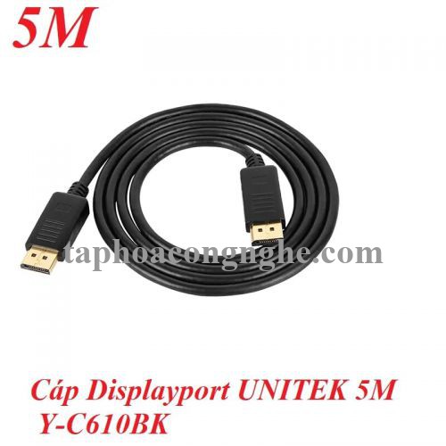 Unitek 96095 Y-C610BK 5M Màu Đen Cáp Displayport 30096095